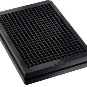 384 Square Well, Black, Low Base, No Evap Barrier, Solid Bottom - Aurora