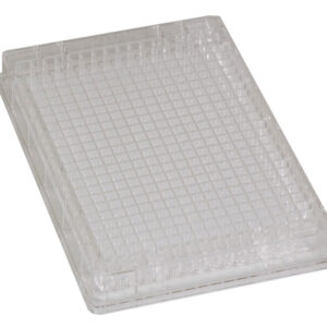 384 Square Well, Clear, Low Base, No Evap Barrier, Solid Bottom - Aurora